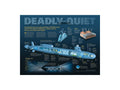 24" VIRGINIA-Class sub infographic print