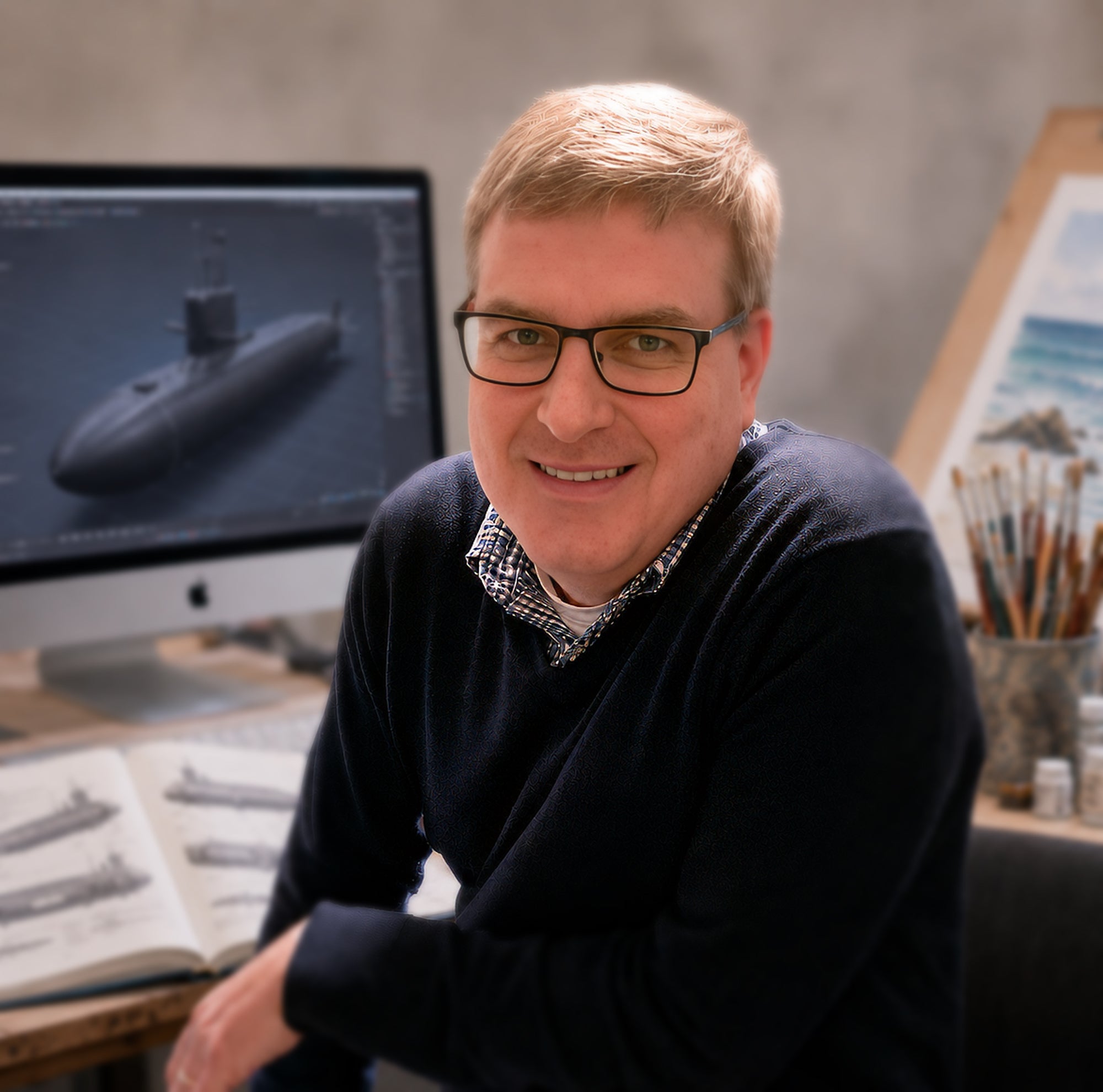 Stephen Rountree, original Navy-commissioned VIRGINIA-class submarine artist